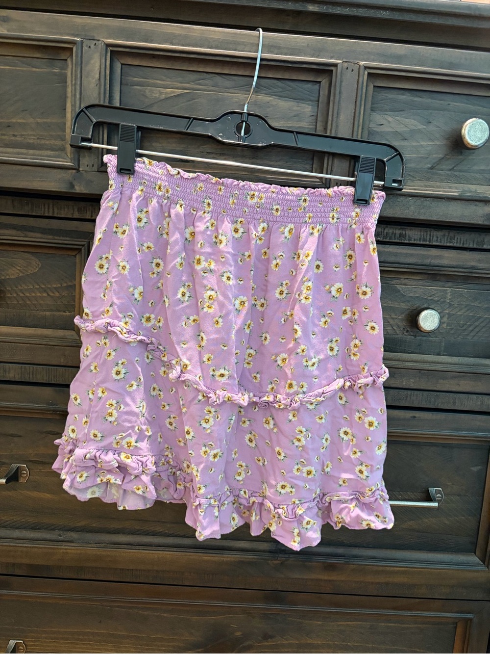 Abound Lavender Floral Mini Skirt